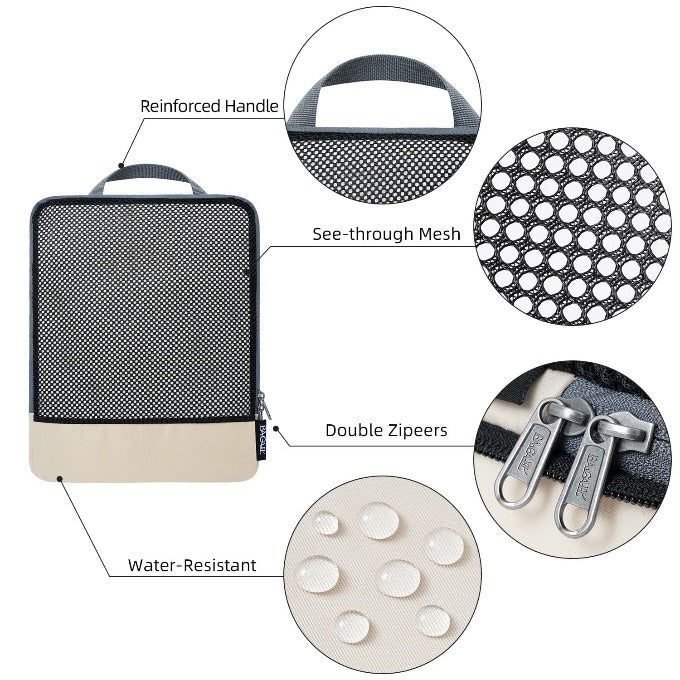 6 Set Compression Packing Cubes Travel Accessories Expandable Packing Organizers Bagail