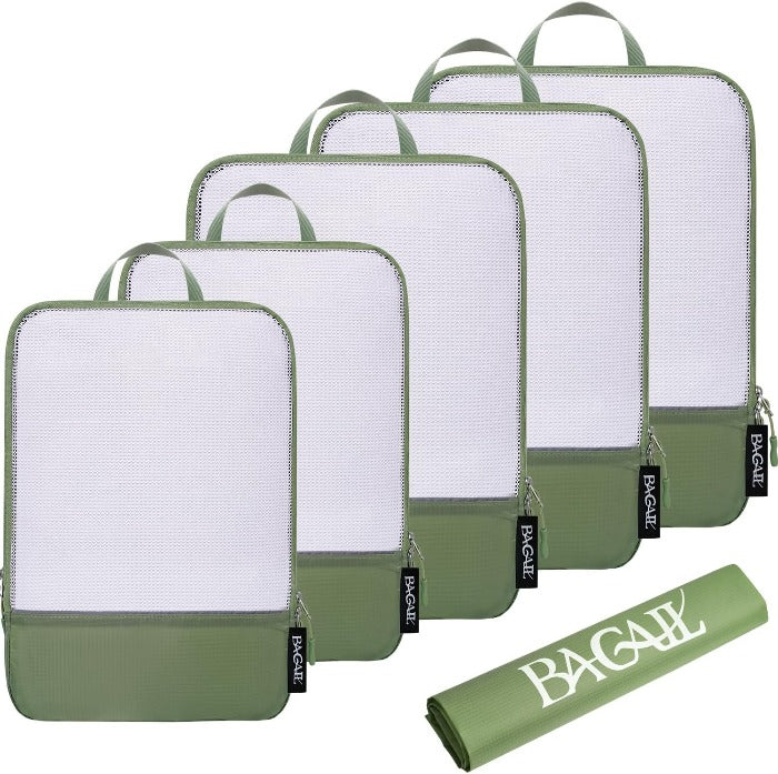 6 Set Ultralight 70D Compression Packing Cubes with Laundry Bag Bagail