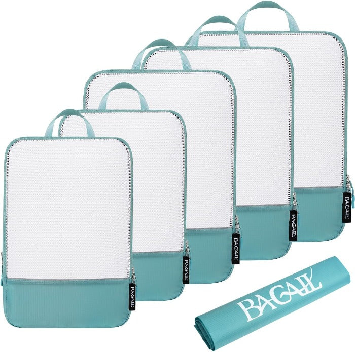 6 Set Ultralight 70D Compression Packing Cubes with Laundry Bag Bagail