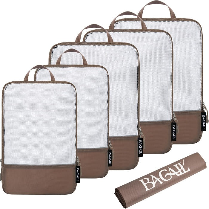 6 Set Ultralight 70D Compression Packing Cubes with Laundry Bag Bagail