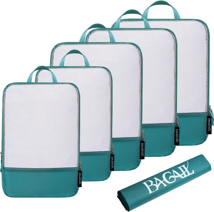 6 Set Ultralight 70D Compression Packing Cubes with Laundry Bag Bagail