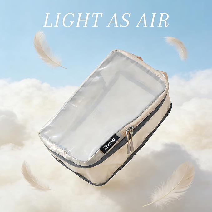 BAGAIL 6 Set Ultralight Compression Packing Cubes Packing Organizer for Travel Accessories Luggage Suitcase Backpack(70D FullMesh)