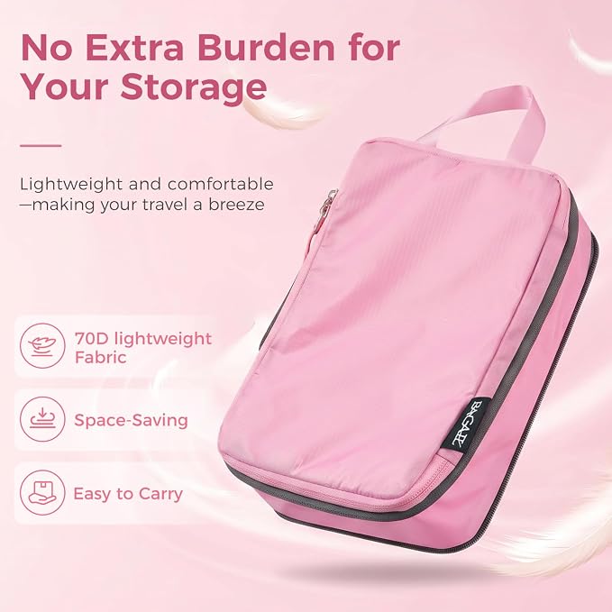 6-Set Ultralight Compression Packing Cubes: Water-Resistant Outdoor Gear Organizers with Shoe Bag – Heavy Duty Storage for Camping, Hiking & Backpacking