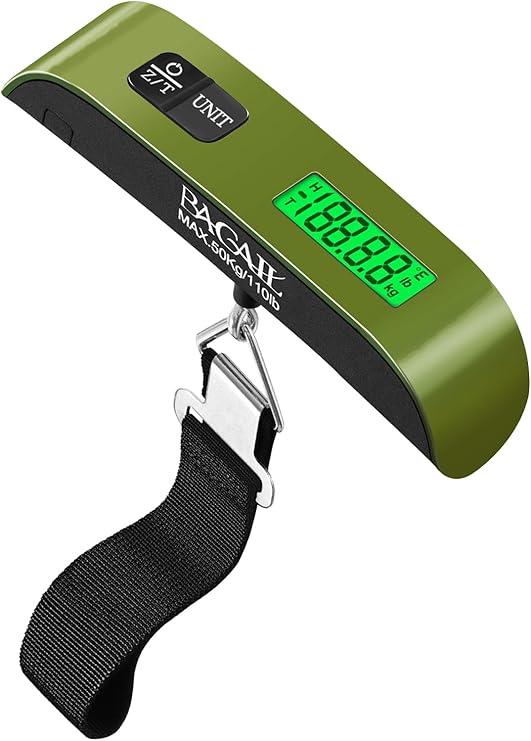 Luggage Scale, 110lbs Hanging Baggage Scale with Backlit LCD Display
