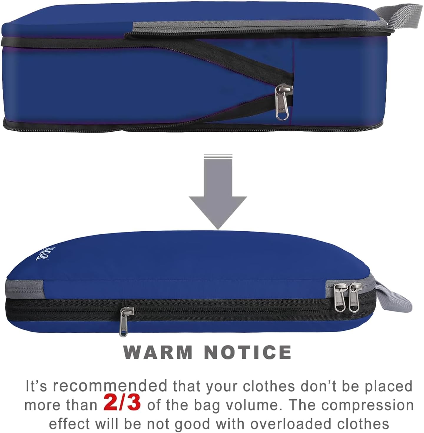 4 Set Compression Packing Cubes Travel Expandable Packing Organizers