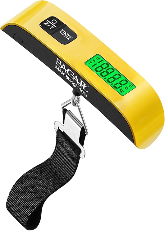 Luggage Scale, 110lbs Hanging Baggage Scale with Backlit LCD Display