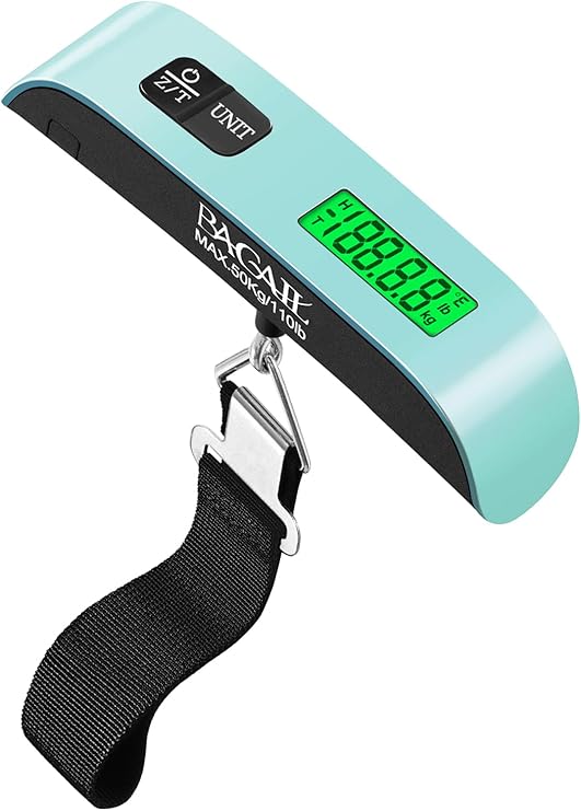 Luggage Scale, 110lbs Hanging Baggage Scale with Backlit LCD Display