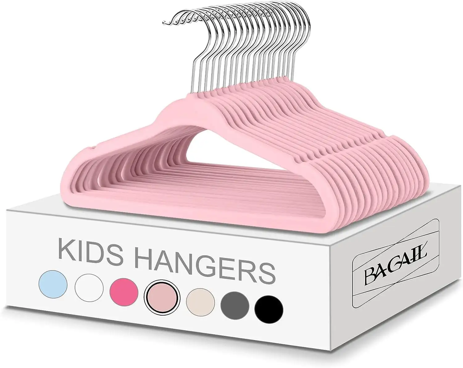 Non-slip children's clothes hangers for infants and toddlers, perfect for organizing kids' clothing in style.
