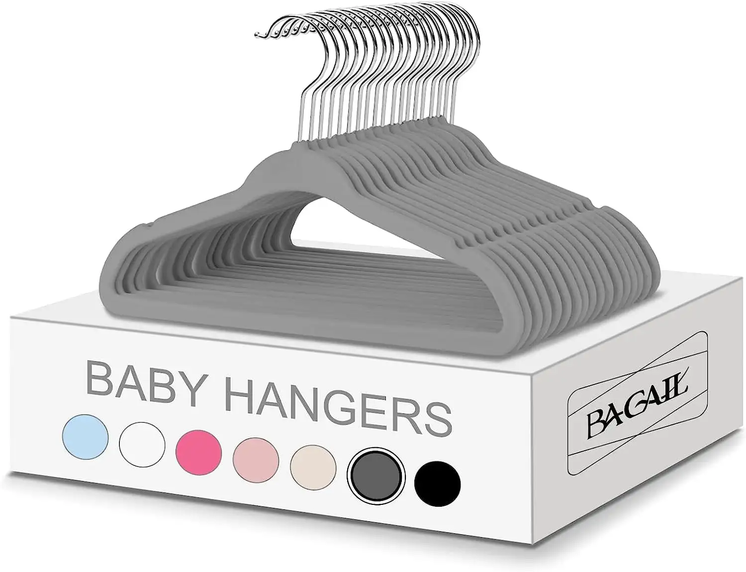 Non-slip children's clothes hangers for infants and toddlers, ideal for organizing kids' clothing and saving closet space.