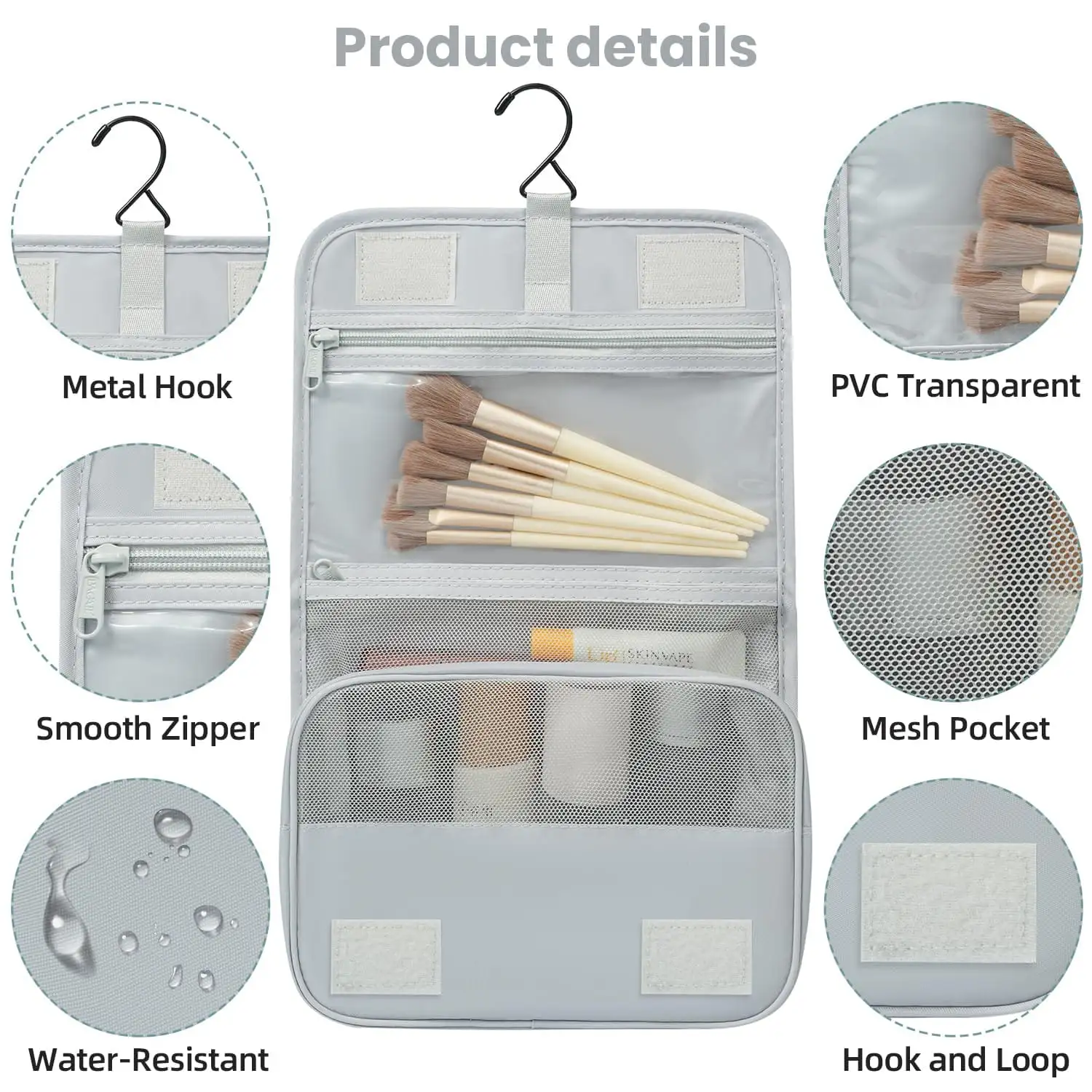 8 Set Mesh Packing Cubes in Various Sizes with Makeup and Shoe Bags for Organized Travel and Luggage Storage.