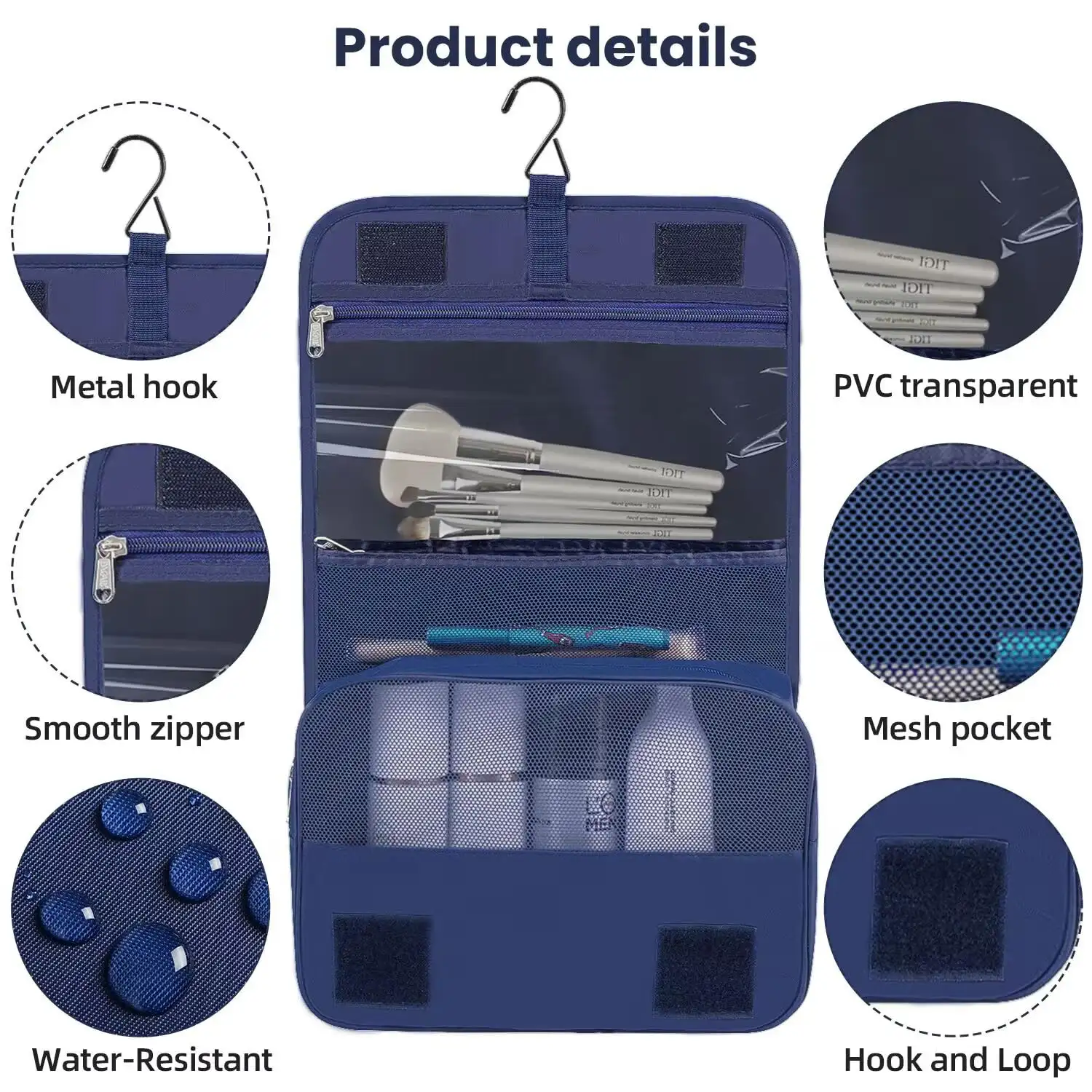 8-piece mesh packing cubes set with various sizes, makeup bag, and shoe bag for organized travel.