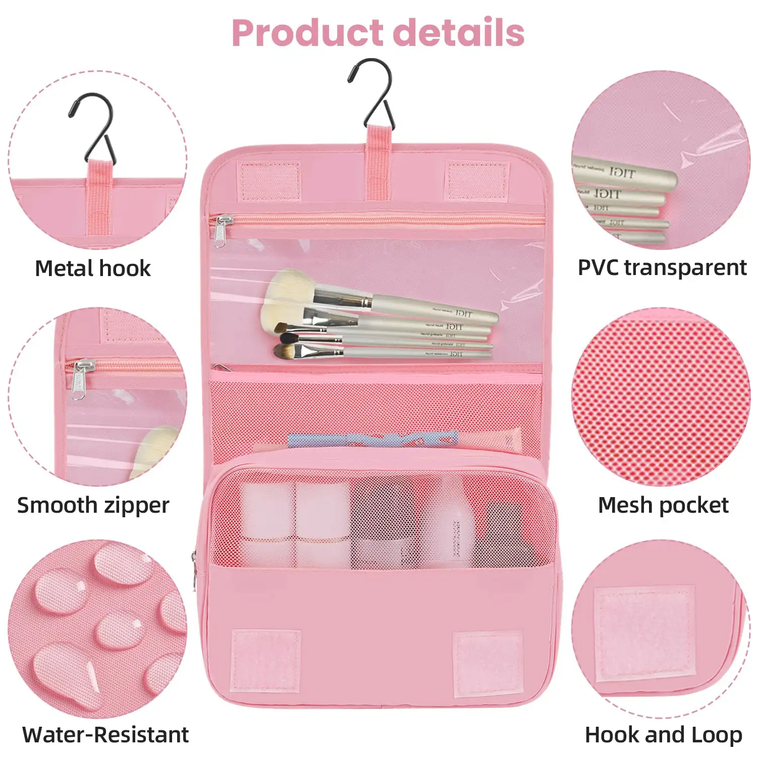 8-piece mesh packing cubes set with various sizes, makeup bag, and shoe bag for organized travel.