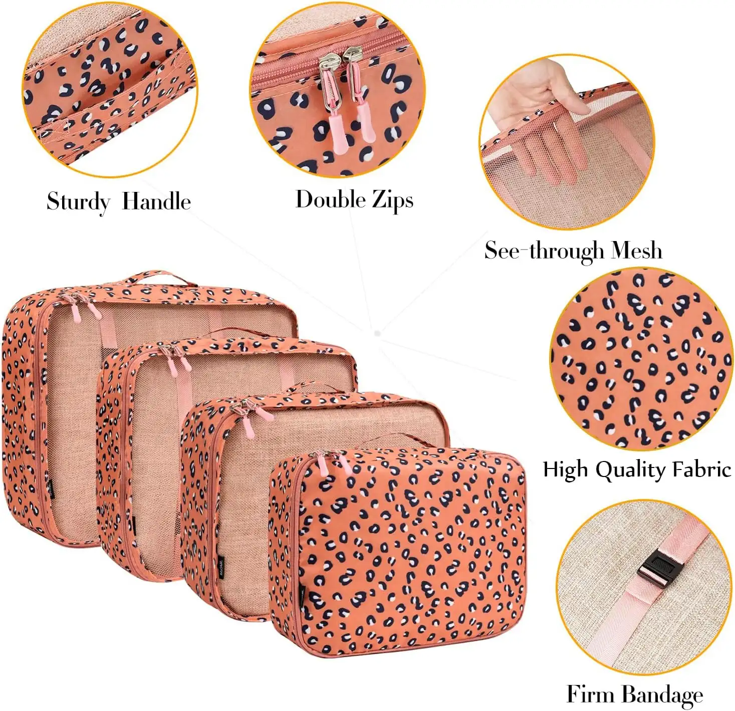 8 mesh packing cubes set with laundry and shoe bags, perfect for organized travel and efficient packing.