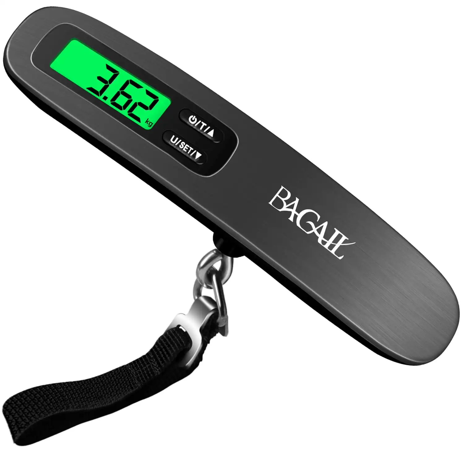 110lbs luggage scale with backlit LCD display, portable suitcase weight scale, ideal for travelers and easy to use.
