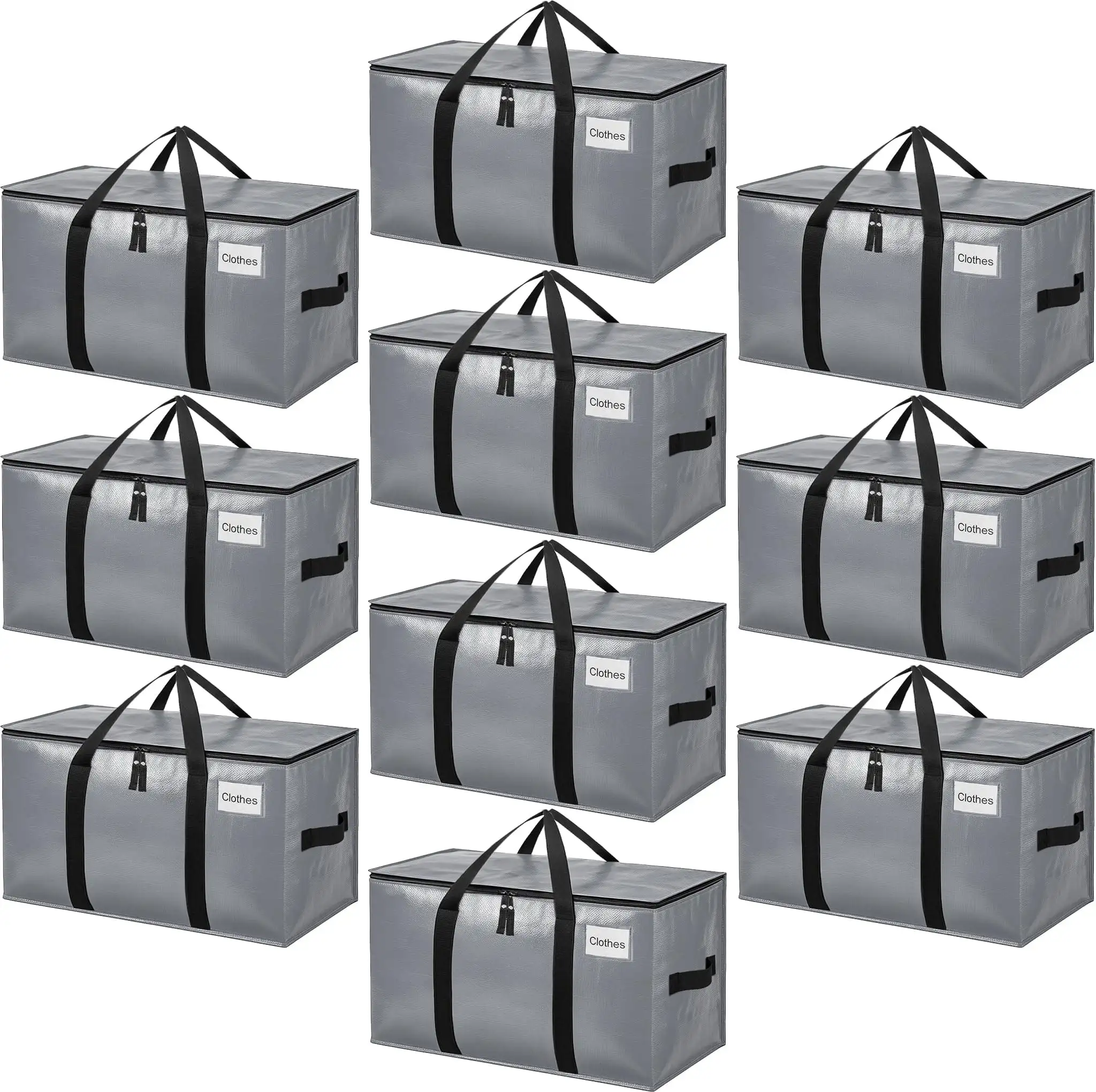 Extra large heavy-duty moving bags with strong handles, ideal for clothes and college supplies, 80L capacity, 2 pack.