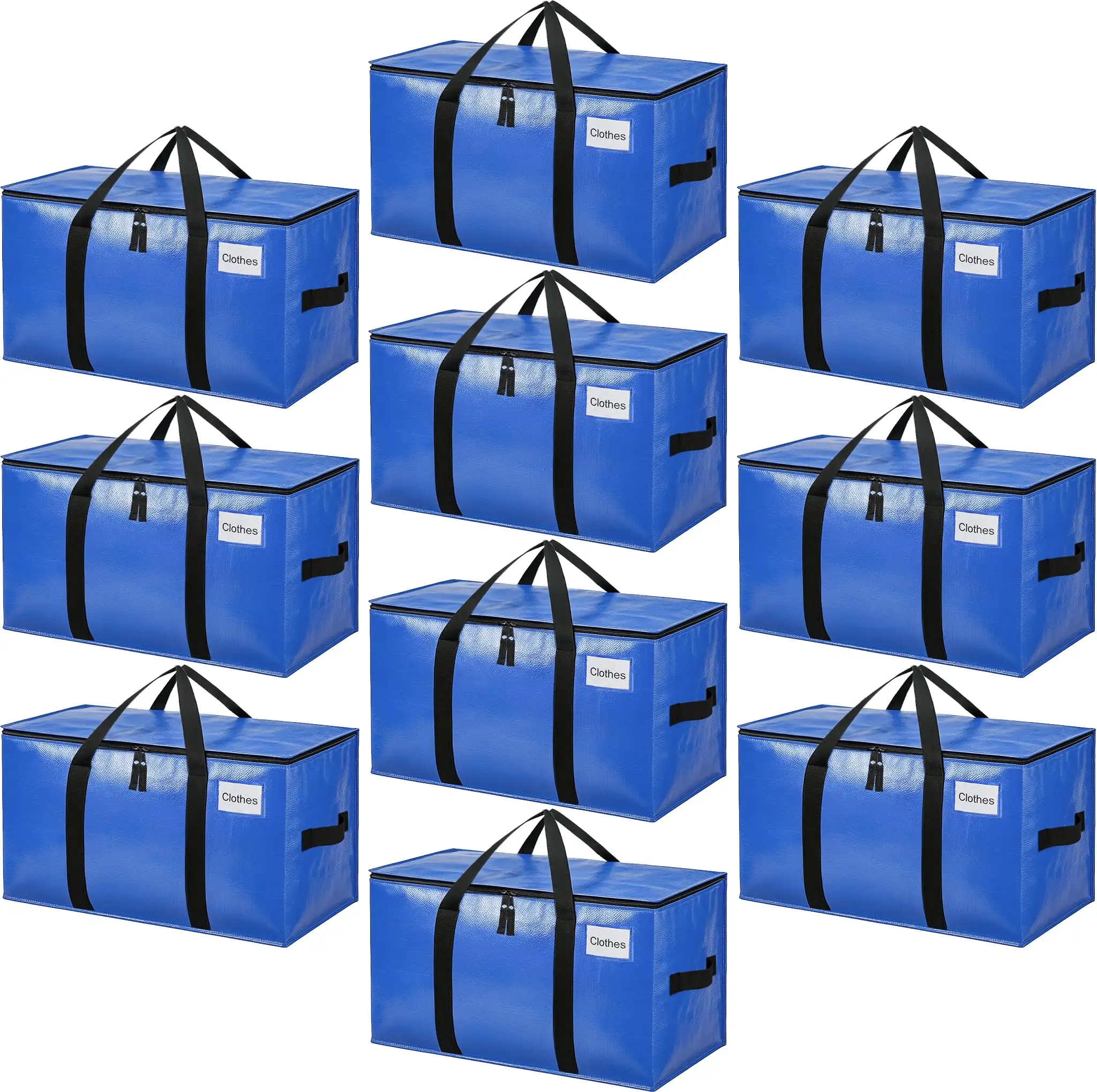 Heavy duty extra large moving bags with strong handles, ideal for college supplies and clothing storage, 2-pack.