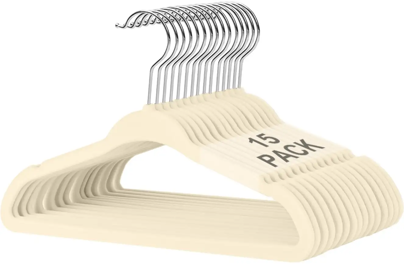 Kids velvet hangers, 11 inches, non-slip design, perfect for children's clothes, available in black, 50-pack for toddlers.