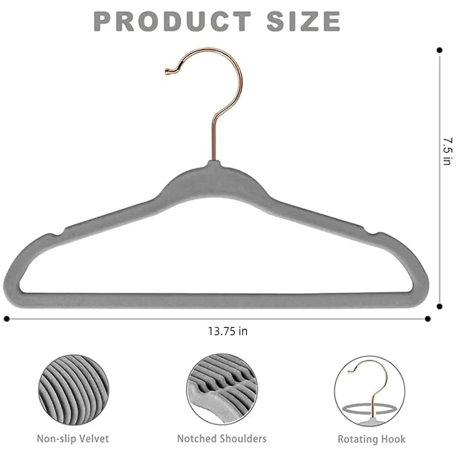 Kids velvet hangers 11 inches, non-slip design for infant/toddler clothes, 50-pack in black, perfect for organized storage.