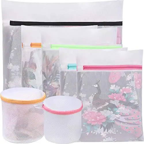 Mesh laundry bag for intimates and delicates, perfect for lingerie, bras, and washing delicate fabrics.