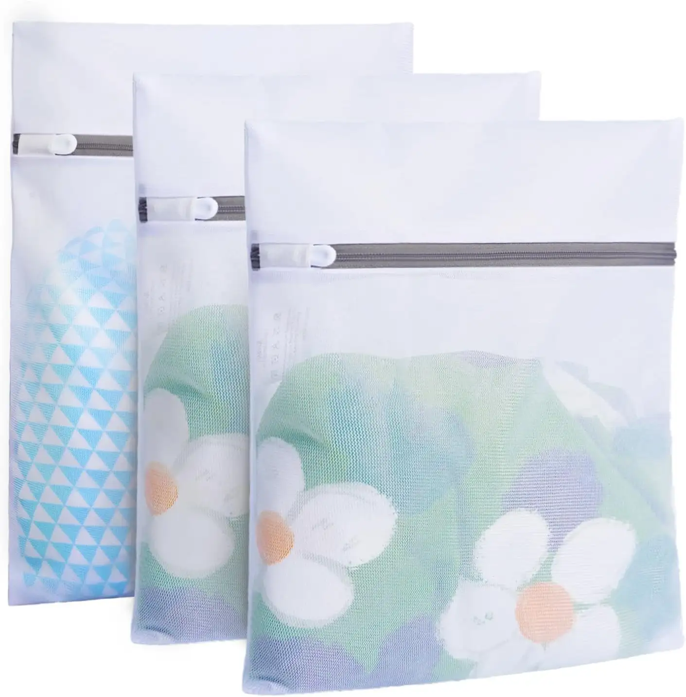 Mesh laundry bag for delicates, lingerie, and intimates, ensuring gentle washing and protection in the washing machine.