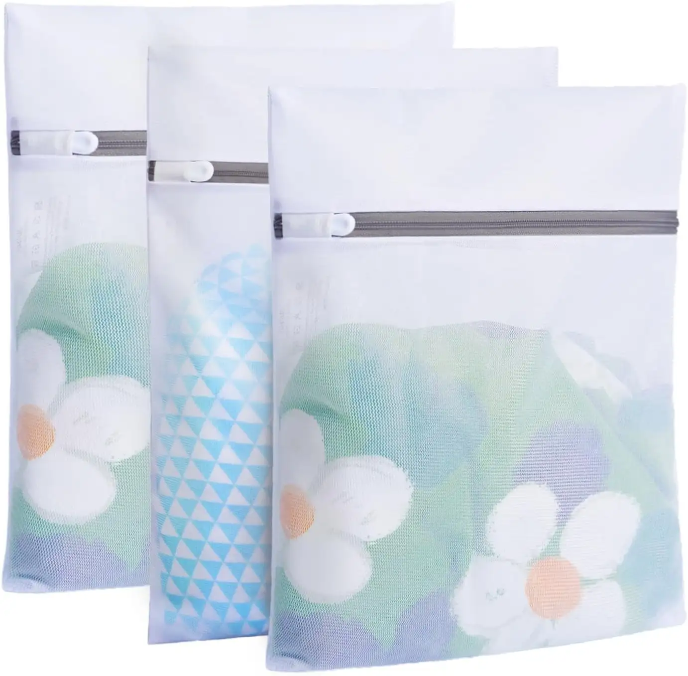 Mesh laundry bag for washing intimates, lingerie, and delicate fabrics, ensuring safe and gentle care during laundry.