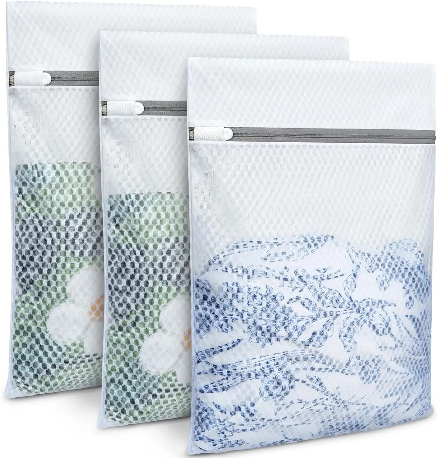Durable mesh laundry bag for washing intimates, lingerie, and delicates, ensuring safe and gentle cleaning.