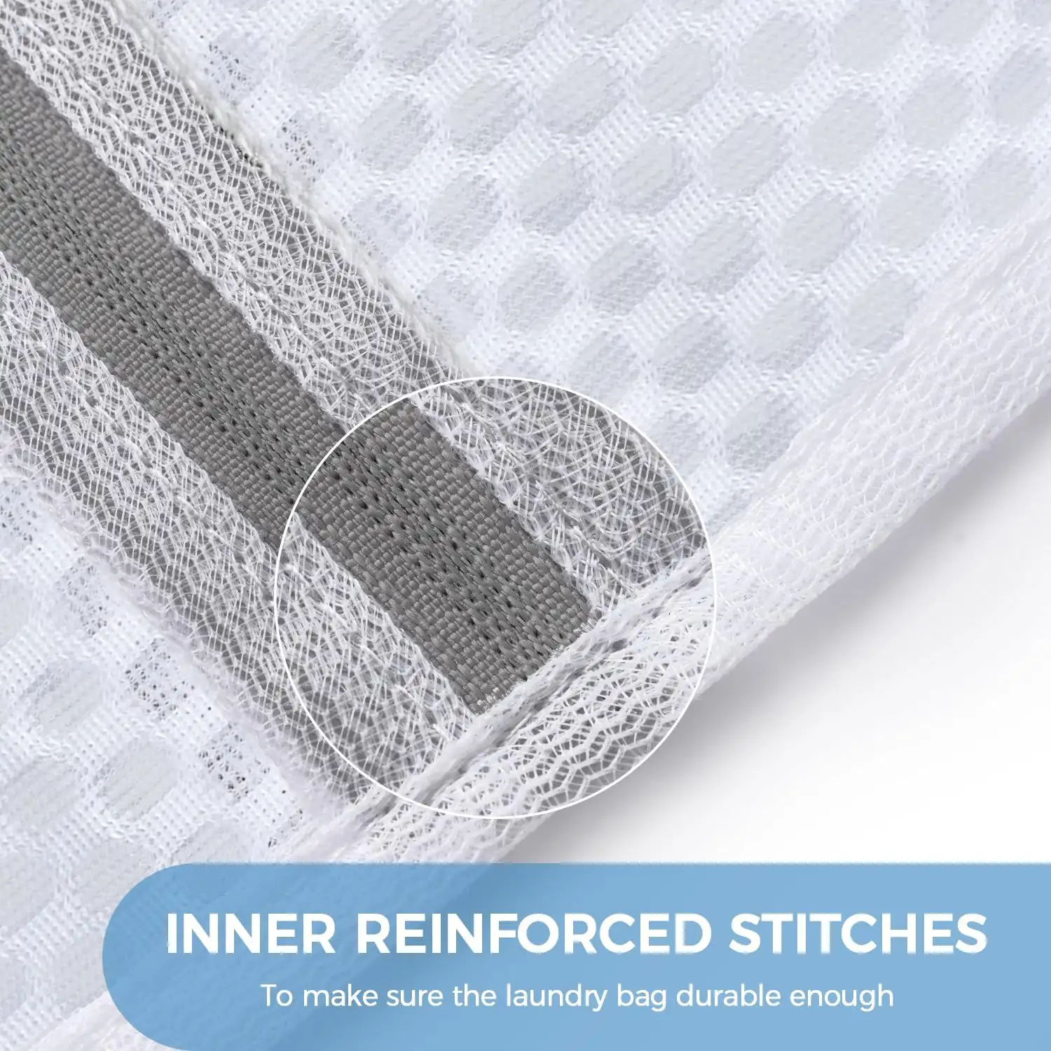 Mesh laundry bag for delicate lingerie and intimates, ensuring safe washing and preventing tangling. Ideal for delicates.