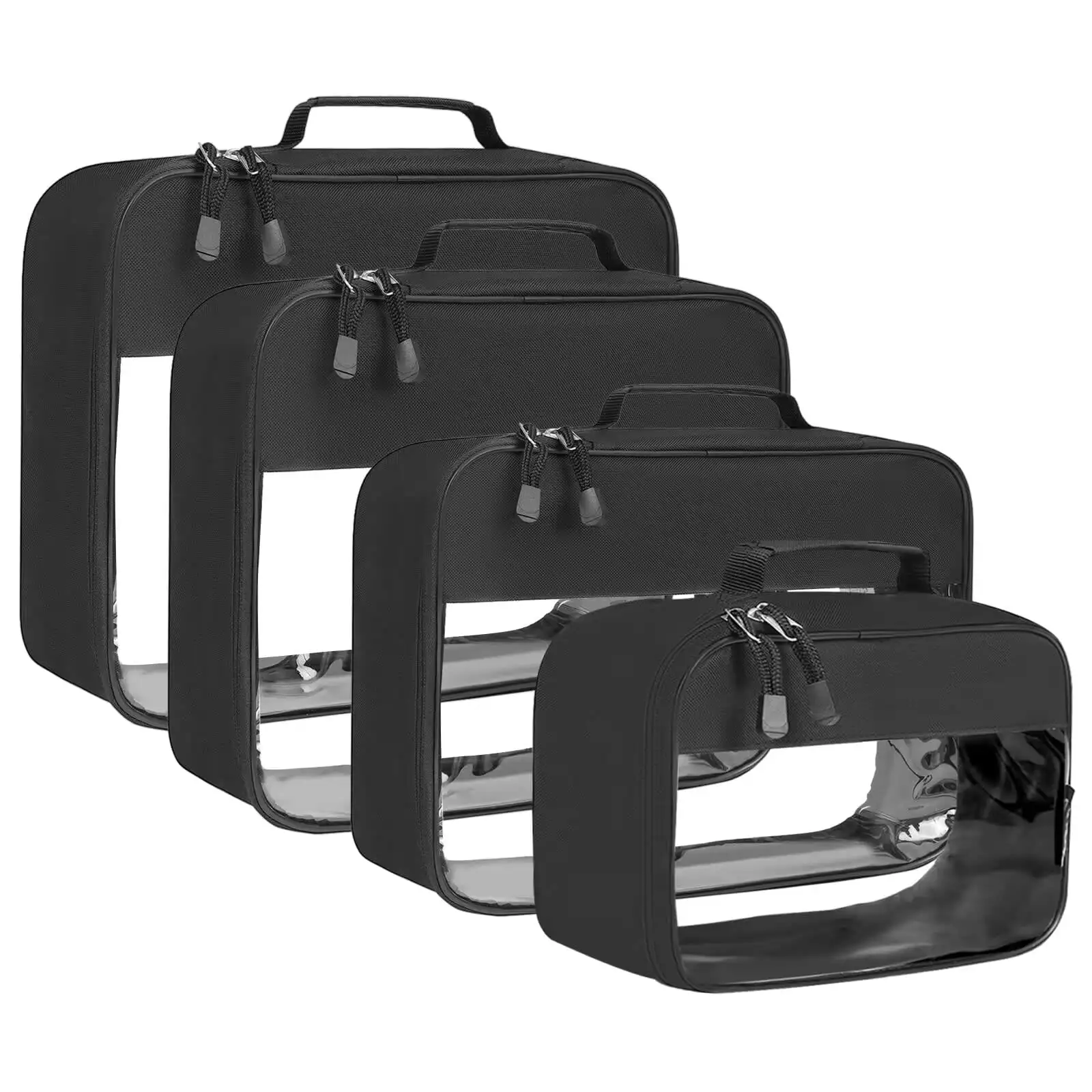 BAGAIL beige packing cubes set of 4 for organized travel, luggage accessories, and efficient packing solutions.