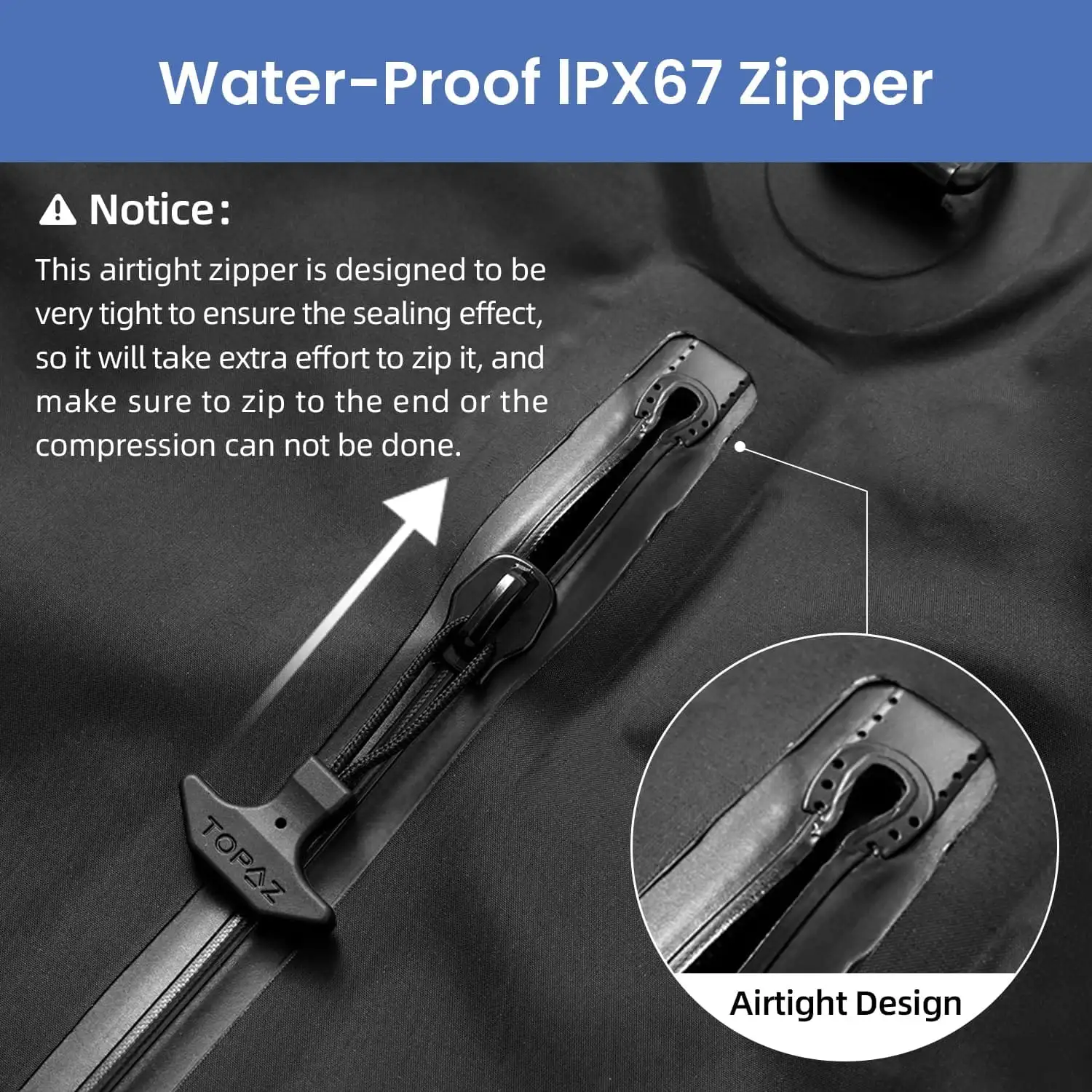 Beige BAGAIL TPU Vacuum Compression Bag, IPX8 Waterproof, Extra Large, Reusable for Travel, Saves Space in Suitcase and Ba...