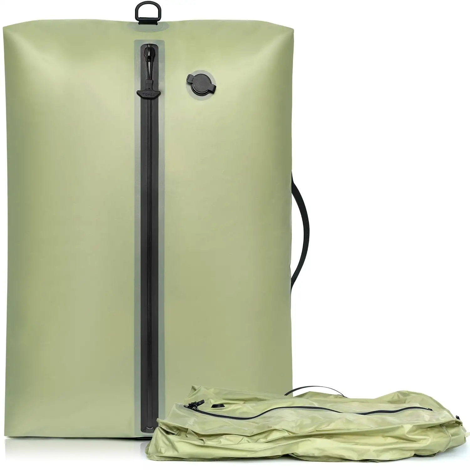 BAGAIL TPU Vacuum Bag, Extra Large, Beige, reusable, waterproof zipper, ideal for travel, saves space in suitcases and bac...