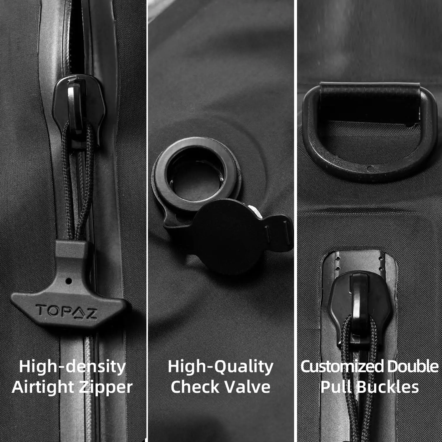 BAGAIL Beige TPU Vacuum Compression Bag, Extra Large, Waterproof Zipper, Space-Saving for Travel Suitcases and Backpacks