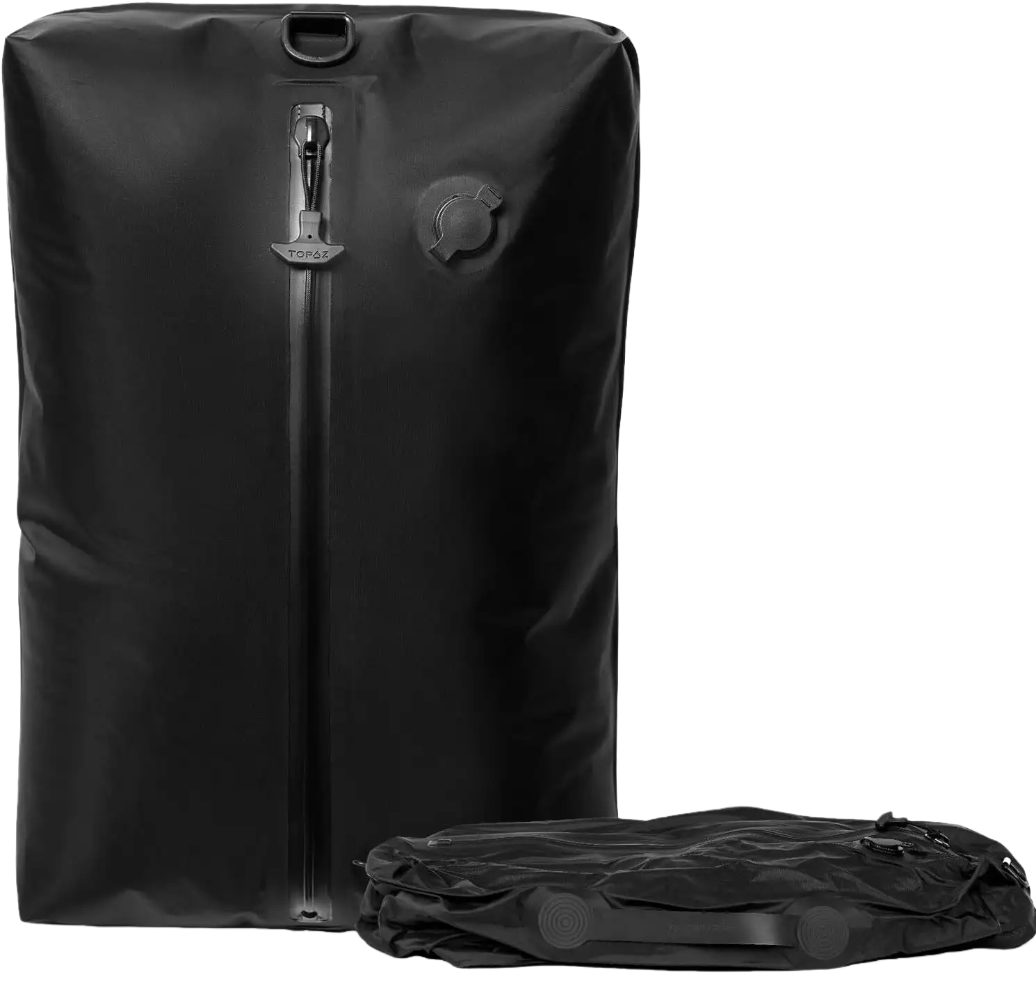 Beige BAGAIL TPU vacuum bag, extra-large, reusable compression with waterproof zipper, ideal for travel and saving space.