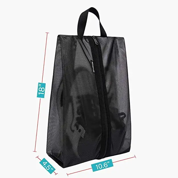 Portable lightweight travel shoe bags for men and women, perfect for organizing and protecting footwear on the go.
