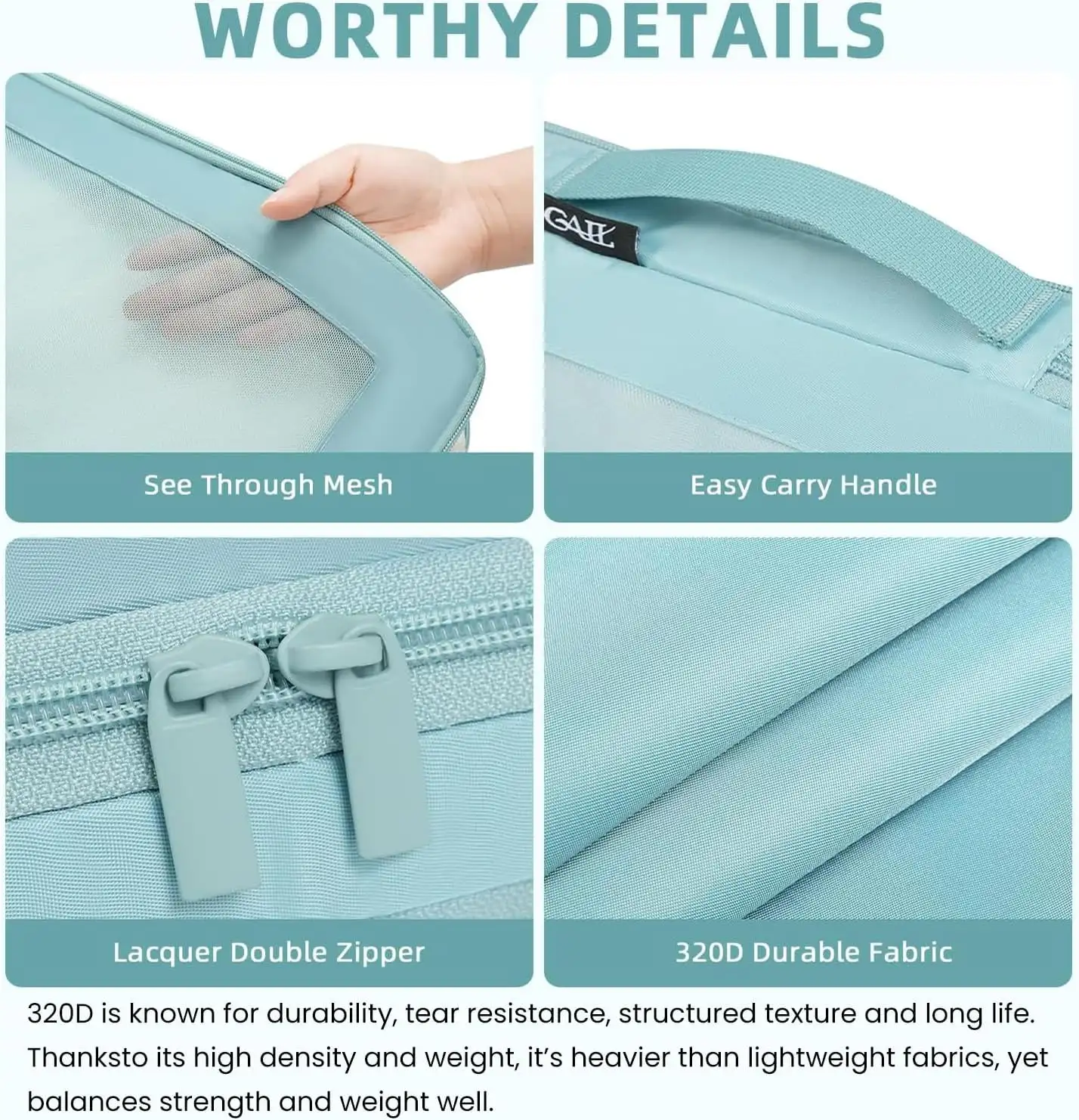 6 Set Square Mesh Compression Packing Cubes for Travel, Expandable Organizers, Lightweight Storage Solutions