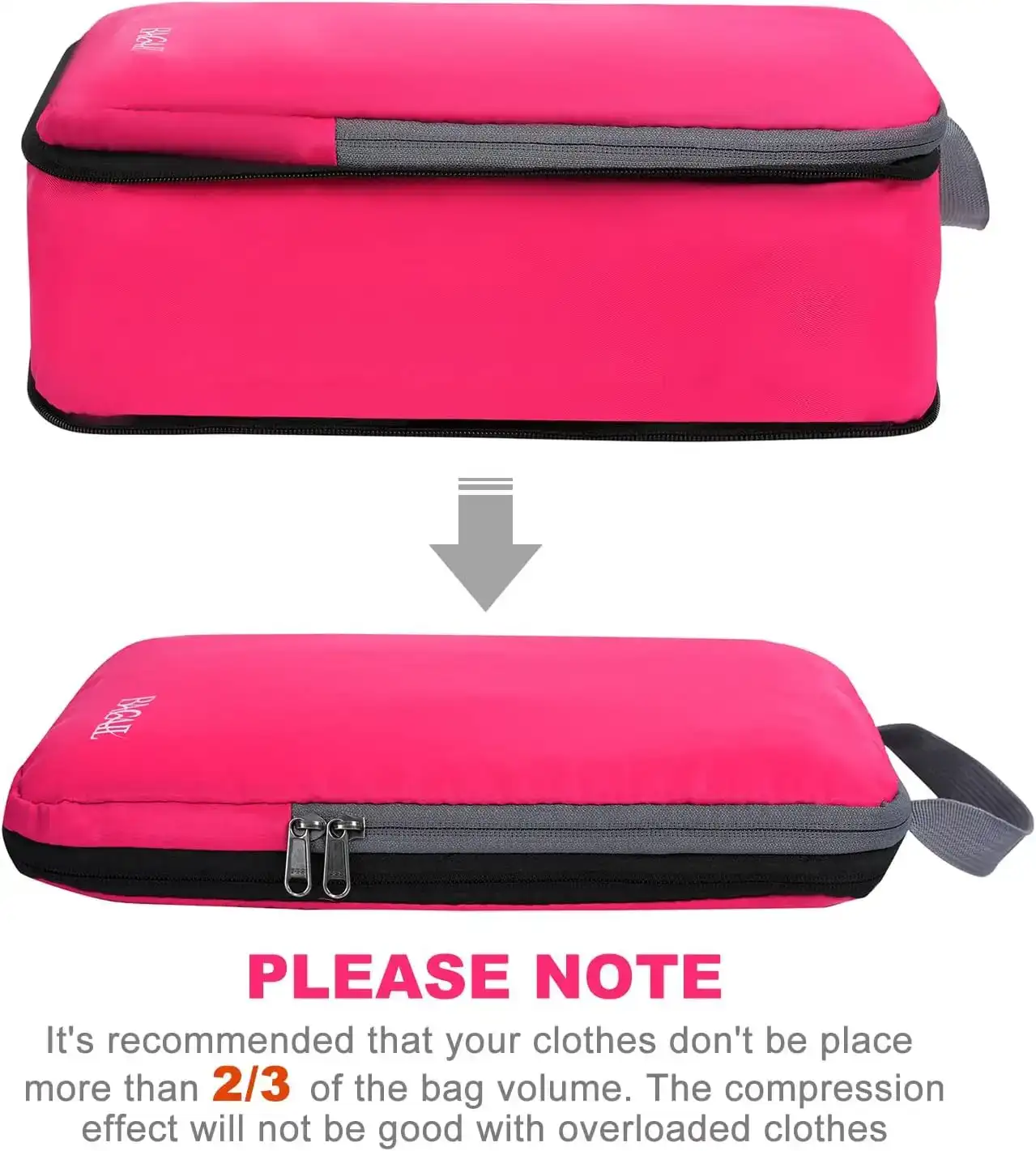 Expandable compression packing cubes in a 4-set for organized travel, perfect for maximizing luggage space.
