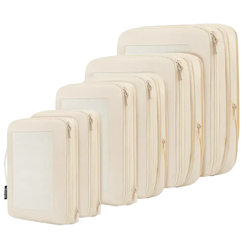 BAGAIL 6/8 Set Square Mesh Compression Packing Cubes for organized travel, durable fabric, and breathable design.