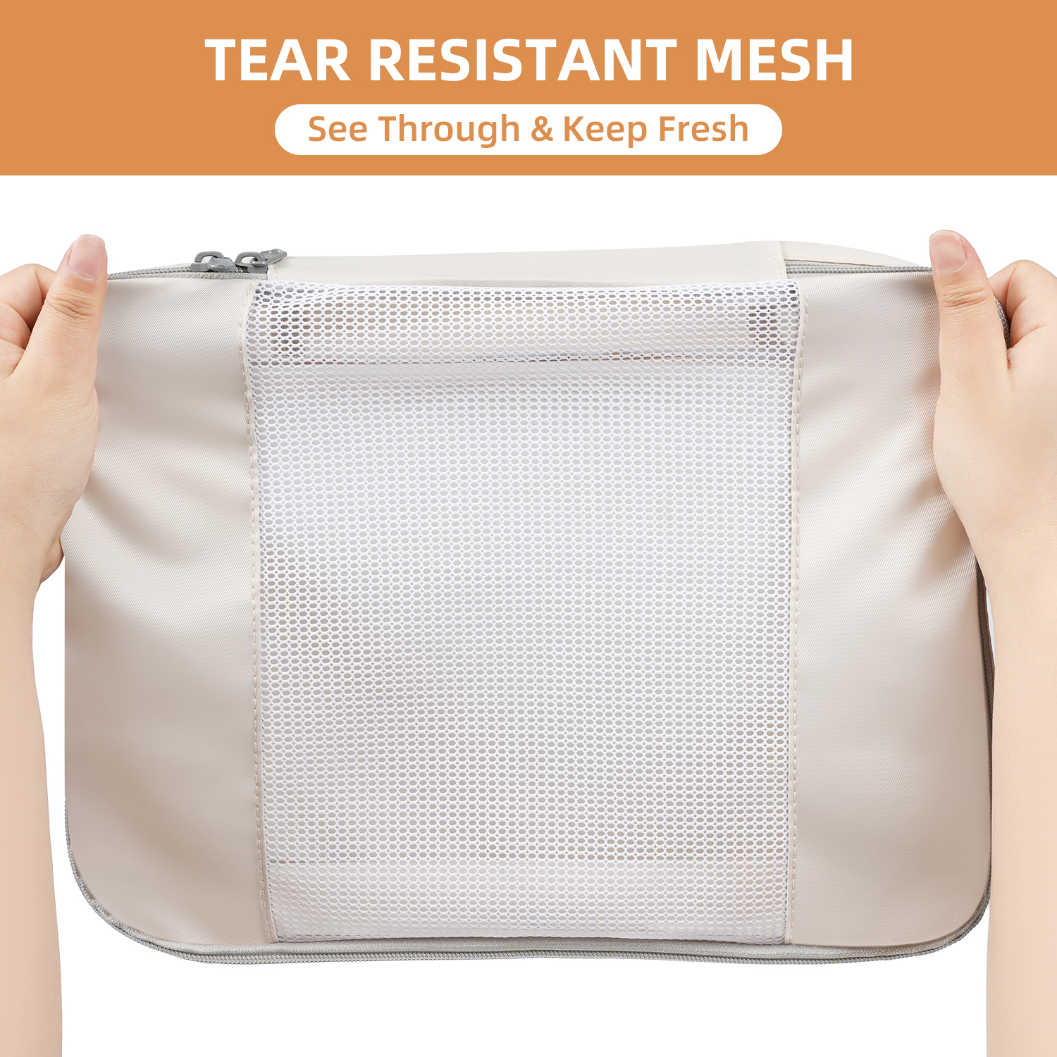 6 Set middle MeshPacking Cubes Various Sizes Packing Organizer for Travel Accessories Luggage Carry On Suitcas