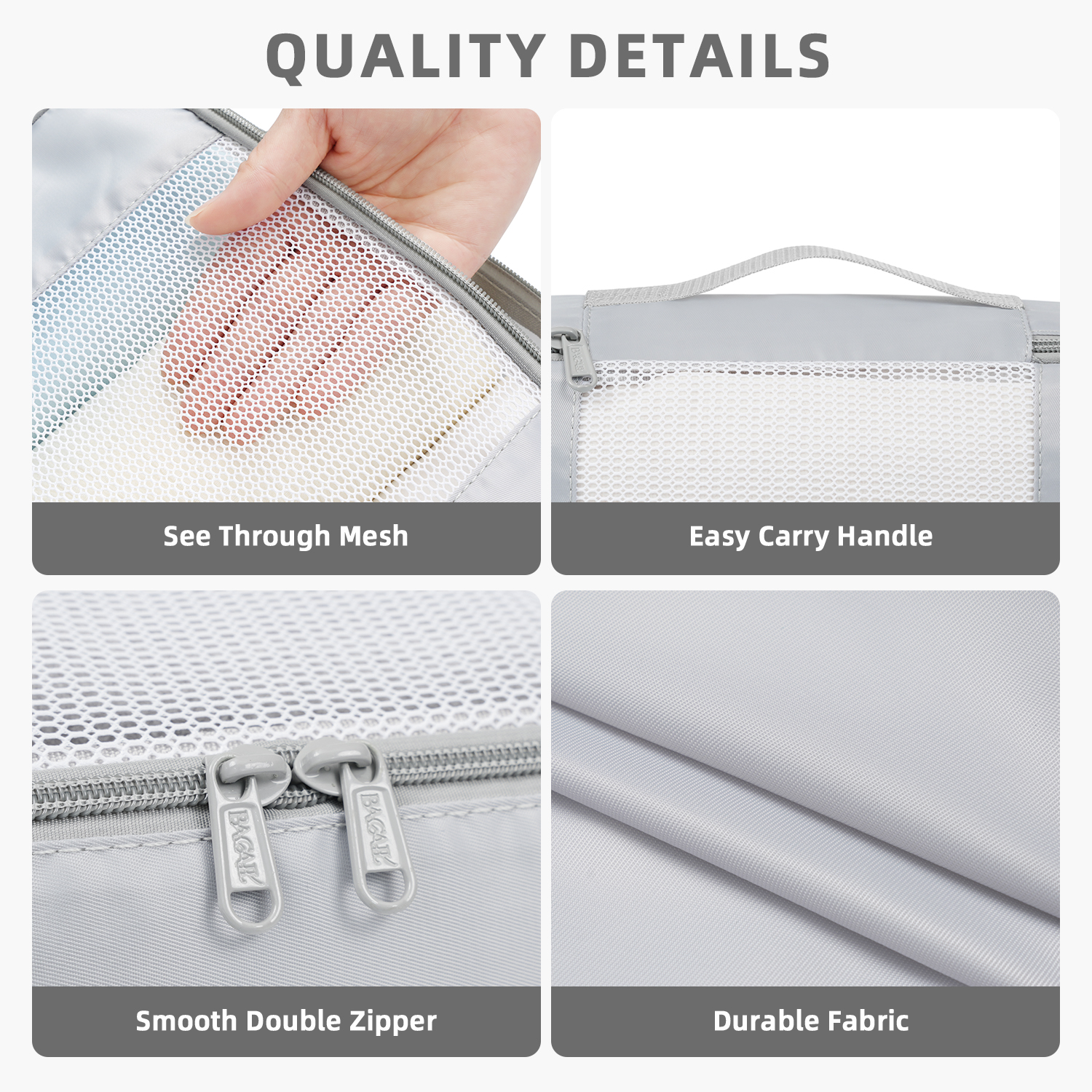 6 Set middle MeshPacking Cubes Various Sizes Packing Organizer for Travel Accessories Luggage Carry On Suitcas