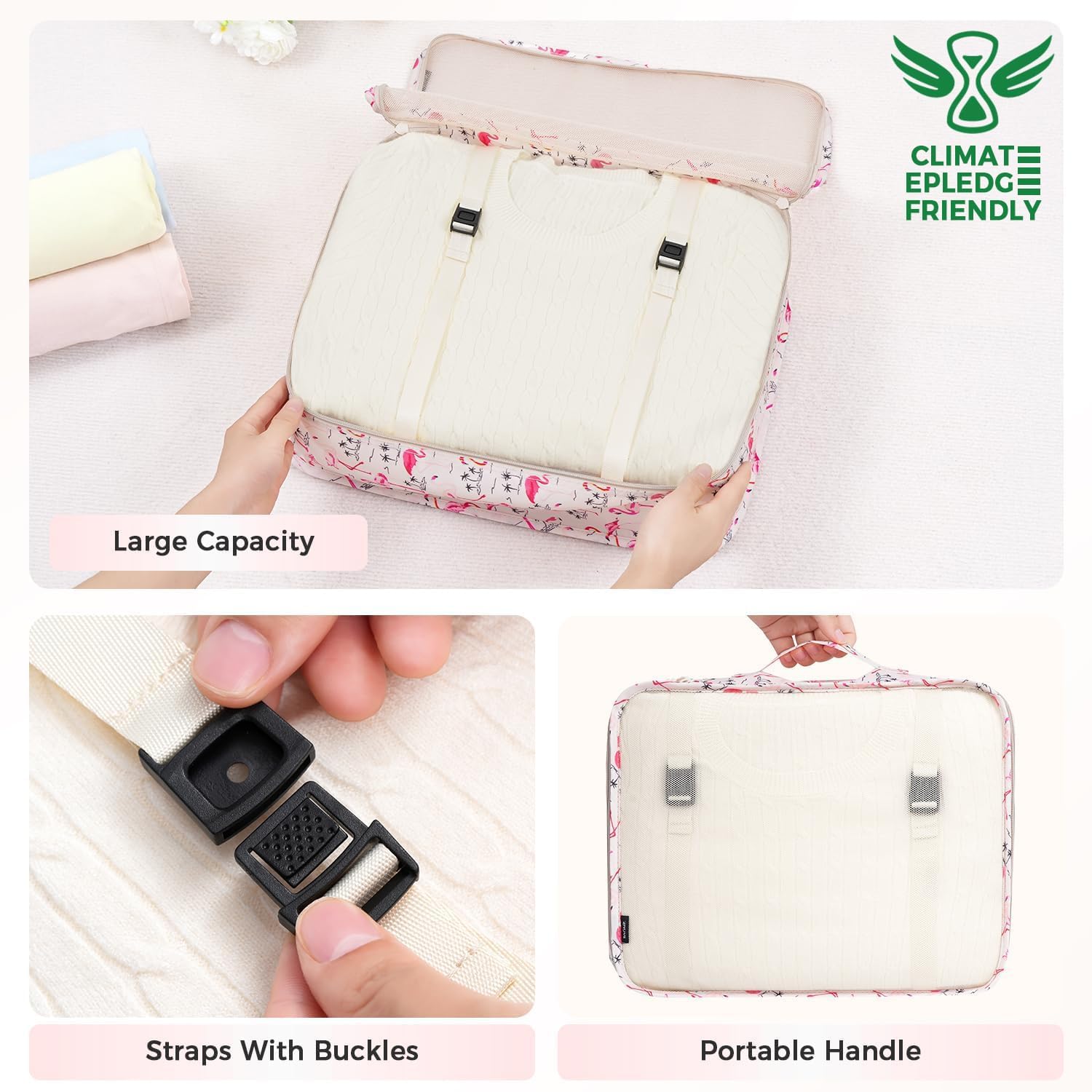  8 Set Mesh Packing Cubes with laundry bag and shoe bag