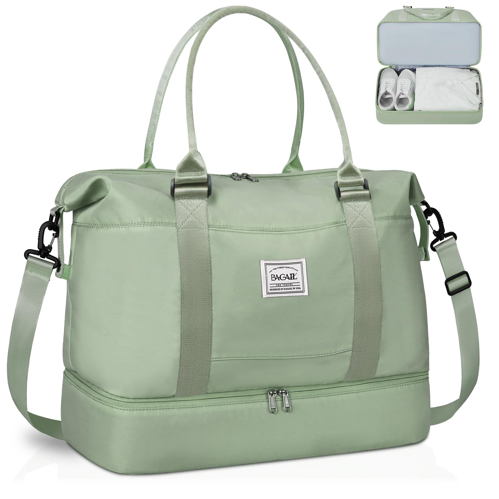 Travel Duffel Bag, Weekender Bags for Women, Overnight Gym Carry On Tote Bag with Wet Pocket,