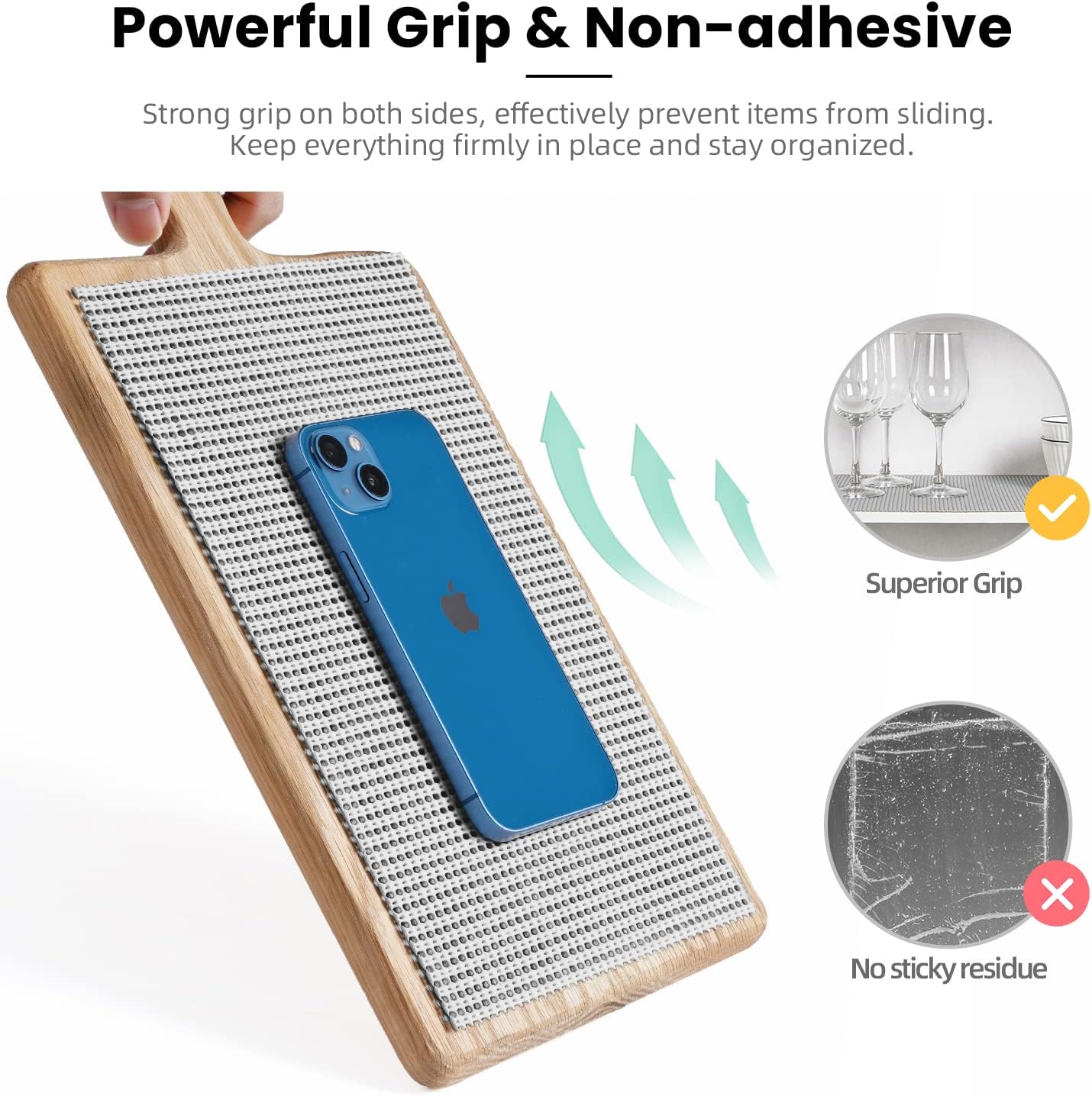 BAGAIL Drawer and Shelf Liner, 12 in X 10 Ft Non-Adhesive Shelf Liners for Kitchen Cabinets, Thick Strong Grip Liners for Desk, Shelves, Bathroom Drawers, Cabinet Protection - Black