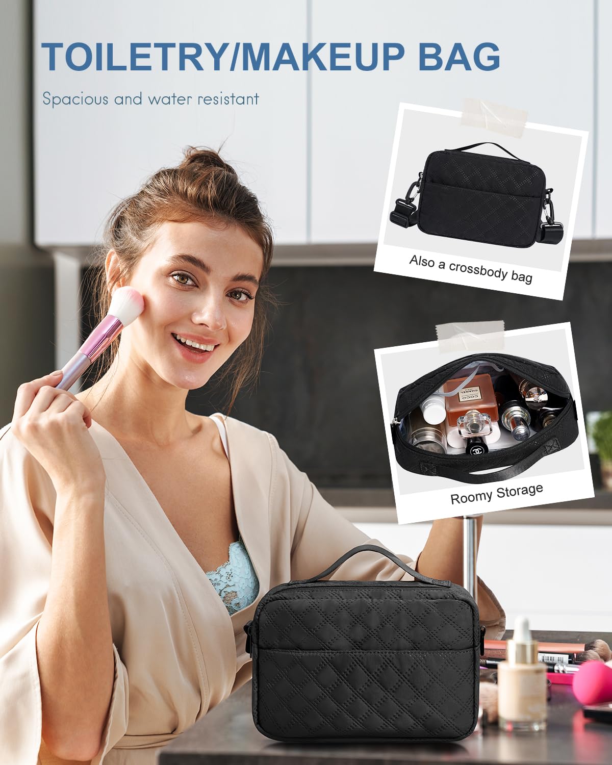 Travel Duffel Bag, Weekender Bags for Women, Overnight Gym Carry On Tote Bag with Wet Pocket,