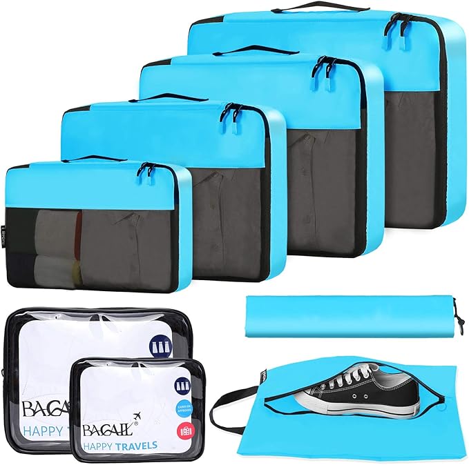 8 Set Packing Cubes Luggage Packing Organizer for Travel, Suitcase Packing Bags for Travel Accessories