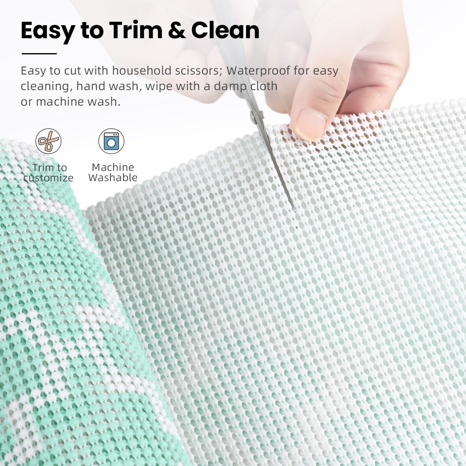 BAGAIL Drawer and Shelf Liner, 12 in X 10 Ft Non-Adhesive Shelf Liners for Kitchen Cabinets, Thick Strong Grip Liners for Desk, Shelves, Bathroom Drawers, Cabinet Protection - Black