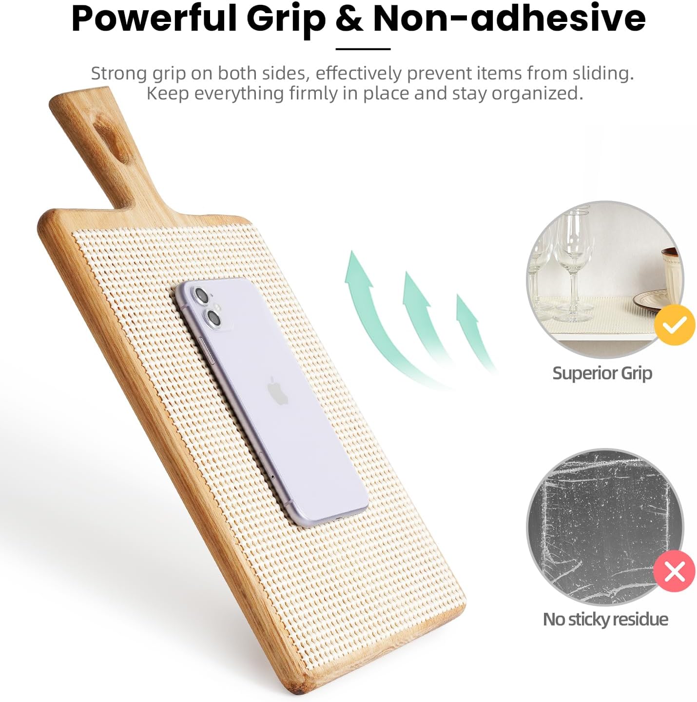 BAGAIL Drawer and Shelf Liner, 12 in X 10 Ft Non-Adhesive Shelf Liners for Kitchen Cabinets, Thick Strong Grip Liners for Desk, Shelves, Bathroom Drawers, Cabinet Protection - Black