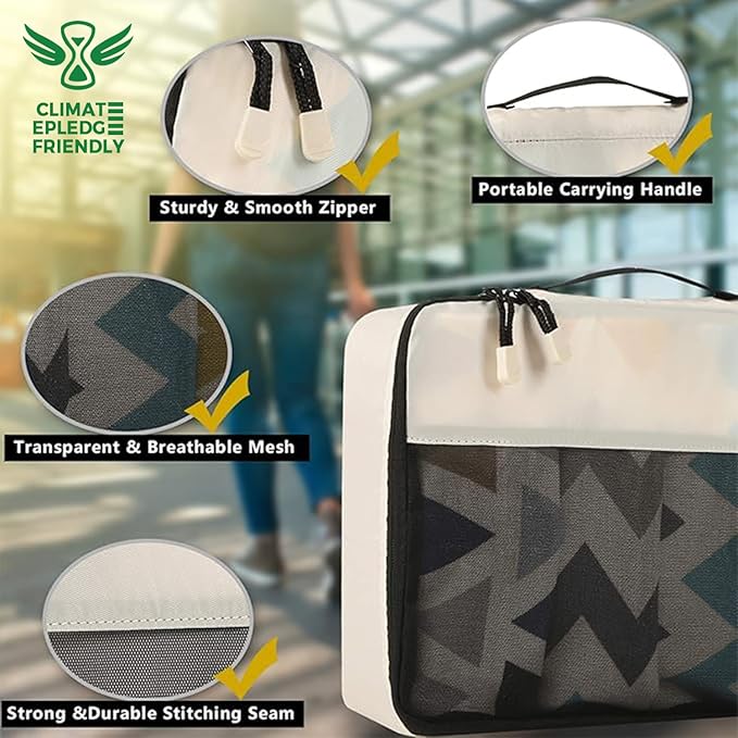 8 Set Packing Cubes Luggage Packing Organizer for Travel, Suitcase Packing Bags for Travel Accessories