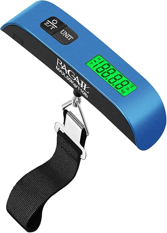 Luggage Scale, 110lbs Hanging Baggage Scale with Backlit LCD Display