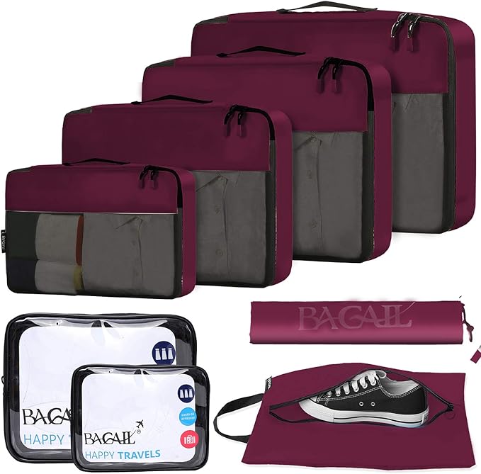 8 Set Packing Cubes Luggage Packing Organizer for Travel, Suitcase Packing Bags for Travel Accessories