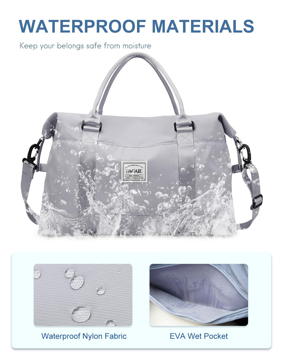 Travel Duffel Bag, Weekender Bags for Women, Overnight Gym Carry On Tote Bag with Wet Pocket,