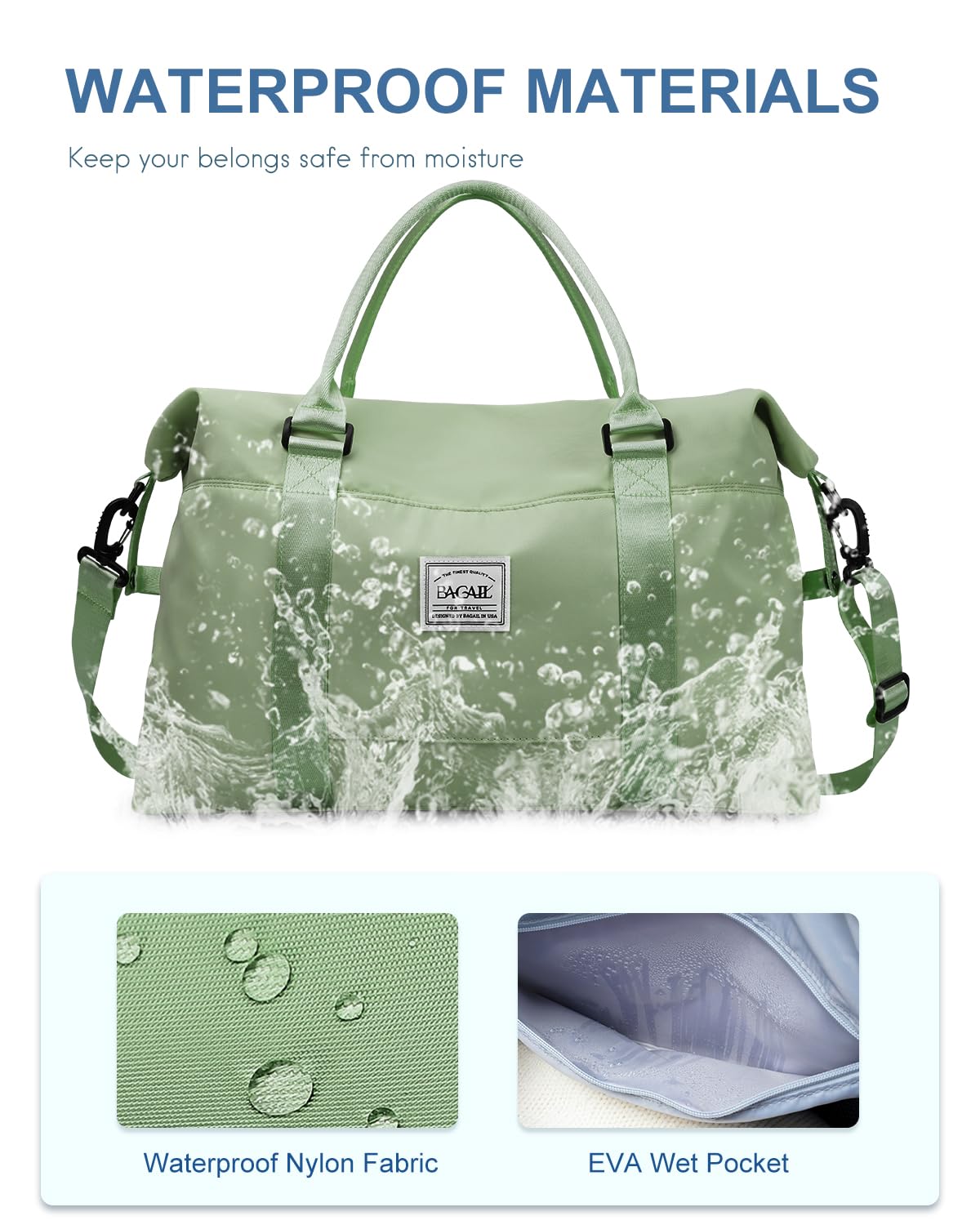 Travel Duffel Bag, Weekender Bags for Women, Overnight Gym Carry On Tote Bag with Wet Pocket,